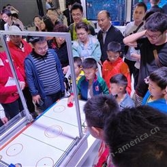 智慧文旅热门项征迈科技青少年智慧校园桌上冰球对战机器人 自动对打机器 冰球互动娱乐设备 AI人机对抗