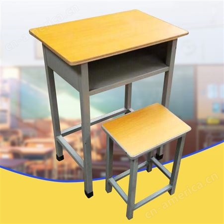 单双人加厚课桌椅 中小学生实木学习桌 辅导班家用写字桌