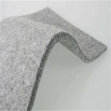 浅灰色针刺毛毡 加厚涤纶毛毡布 汽车地毯布 汇朋毛毡厂家可定制