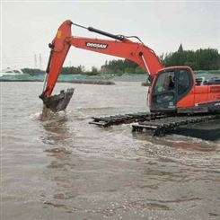四川湿地挖掘机租赁价格水上挖掘机出租