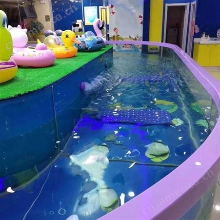 婴儿游泳馆加盟设备厂家儿童游泳池环流钢化玻璃方泳池