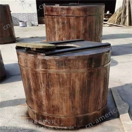 白酒储存一吨五吨木酒海 木制方形复古酒海 木质传统酒桶