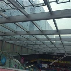 广州埔成 304驳接爪点式玻璃雨棚,入口车棚