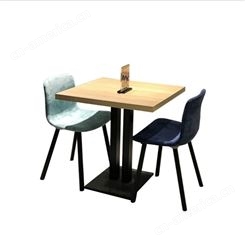 快餐厅实木餐桌 茶餐厅桌椅组合 软包靠背椅餐厅桌椅定做来众美德