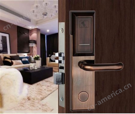 宏兴8001T2锌合金智能锁  智能芯片 适用酒店、公寓、宾馆  刷卡钥匙两用更安心