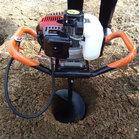 园林绿化手推汽油挖坑机 支架式螺旋挖坑机 便携式挖坑机