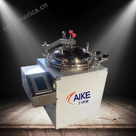 小型杀菌机 150L台式高温高压杀菌设备艾可机械