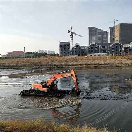 水上漂挖掘机出租 新疆水上挖机出租厂商
