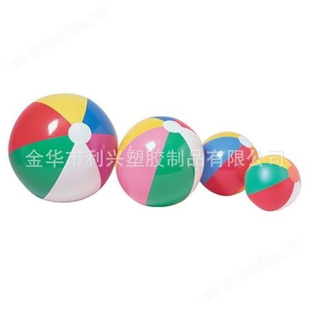彩色PVC充气六片球 沙滩球 充气玩具球  *