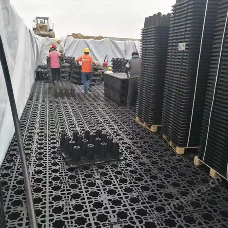 雨水收集池PP模块搭建 东吴高承压60T蓄水模块包工包材料 海绵城市建设
