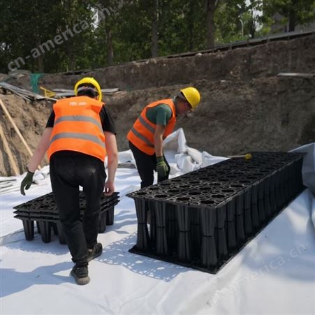 威海 海绵城市建设 PP蓄水模块生产施工 东吴雨水收集蓄水池模块搭建