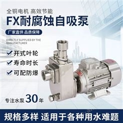 广东羊城水泵FX不锈钢小型自吸泵 耐酸碱高温污水泵 耐腐蚀排污泵