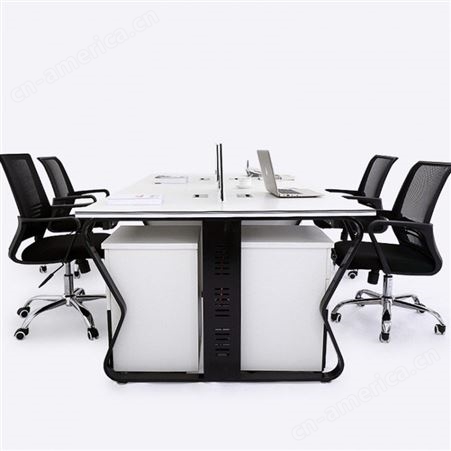 办公桌工位简约现代职员桌椅组合4/6人位办公家具