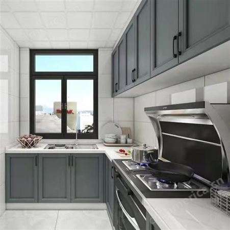 爱米全铝家具 全屋家具设计 铝合金整体厨房橱柜 现代简约橱柜定制