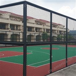 承接篮球场围网安装 优格PE包塑篮球场护栏网施工包工包料