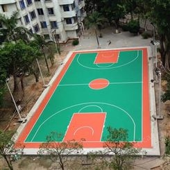 花都区篮球场地坪 硅PU/丙烯酸篮球场铺设 优格体育