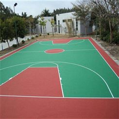 重庆塑胶硅PU球场材料室外地胶弹性球场篮球场羽毛球场地胶承接施工