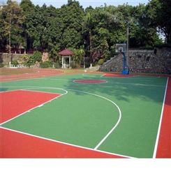 重庆硅PU球场材料地胶网球场地羽毛球排球场塑胶篮球场地施工制作包工包料
